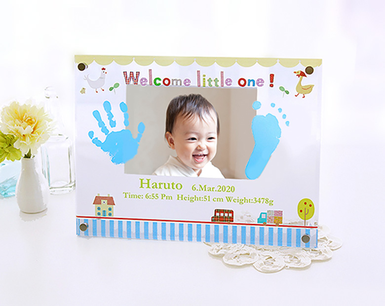 手形足形 クリアメモリアルフレームミニタウン【お仕立券】