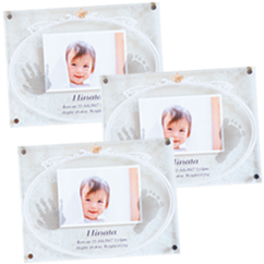 手形足形 クリアメモリアルフレーム【お仕立券】 3個セット