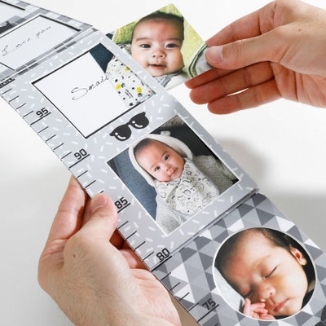 メモリ付き身長計フォトフレーム