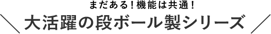 まだある!機能は共通!大活躍の段ボール製シリーズ