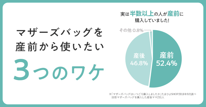 マザーズバッグを産前から使いたい3つのワケ