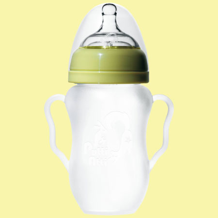 シリコン哺乳瓶Putti Atti（プティアティ） 160ml / グリーン