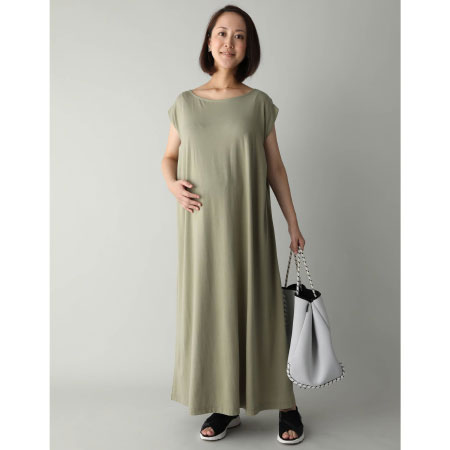 Petit Cocoon 授乳口つきイージーケアアジャストタックワンピース オリーブ たまひよSHOP