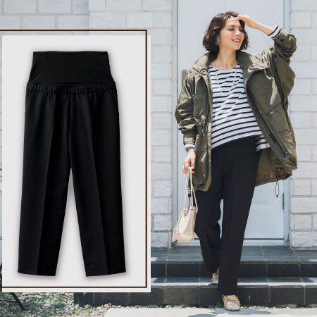 Rosemadame 【オフィスコーデにも！】タック入りストレートパンツ_ブラック