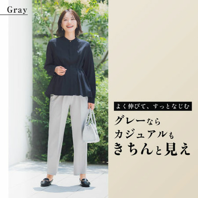 Rosemadame 【オフィスコーデにも！】タック入りストレートパンツ_補足画像03