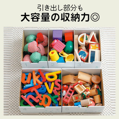 【クラフト製】ブックシェルフ+おもちゃ収納ラック2点セット_補足画像06