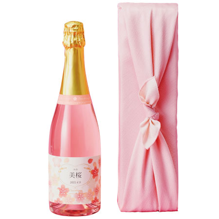 【送料無料】【期間限定】菊水酒造 名入れ桜スパークリング風呂敷包み たまひよSHOP・たまひよの内祝い