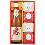 【期間限定】越後鶴亀 純米吟醸酒と名入れ南魚沼産こしひかりのセット
