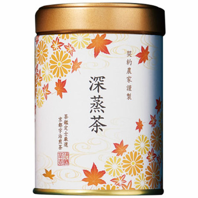 【旬ギフト】伊藤茶園 写真＆名入れ宇治煎茶・深蒸茶2缶〈紅葉〉_補足画像04