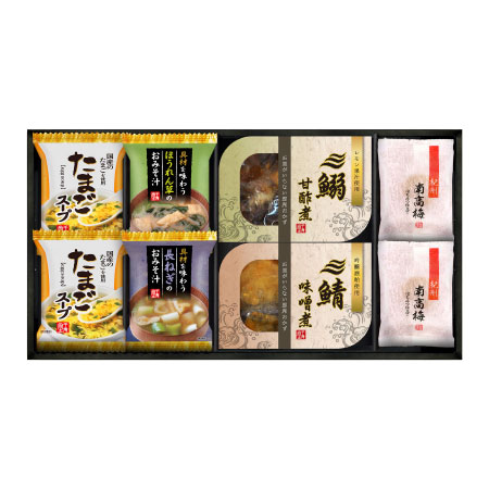 【送料無料】千寿堂 三陸産煮魚 & スープ・味噌汁・梅干しセットC たまひよSHOP・たまひよの内祝い