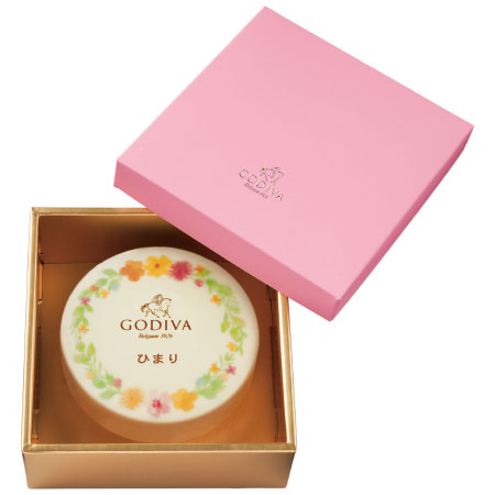 【プレミアム優待】ゴディバ 名入れチョコレートケーキ ホワイト〈フルール〉