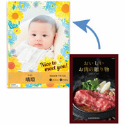 【旬ギフト】写真＆名入れ季節のごあいさつカタログギフト おいしいお肉の贈り物 HMO