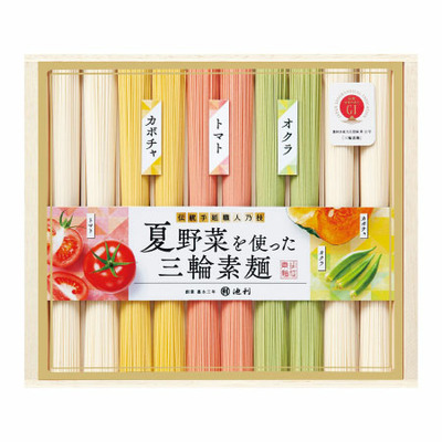 旬ギフト】池利 夏野菜を使った三輪素麺セットAの商品詳細|ベネッセ