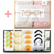 【旬ギフト】ZENKASHOIN 名入れお菓子セットE 桜と今治謹製 木箱入り紋織タオルG