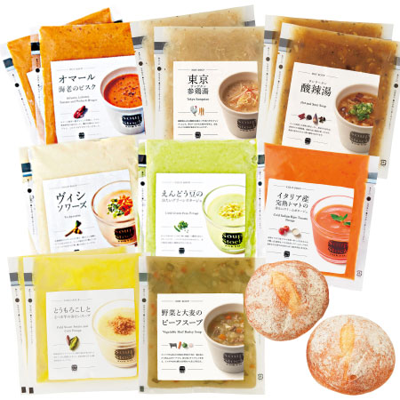 【旬ギフト】スープストックトーキョー 冷製スープと石窯パンのセットC_
