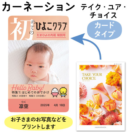 【旬ギフト】「ひよこクラブ」なりきり表紙 写真＆名入れカタログギフト カードタイプ HAC