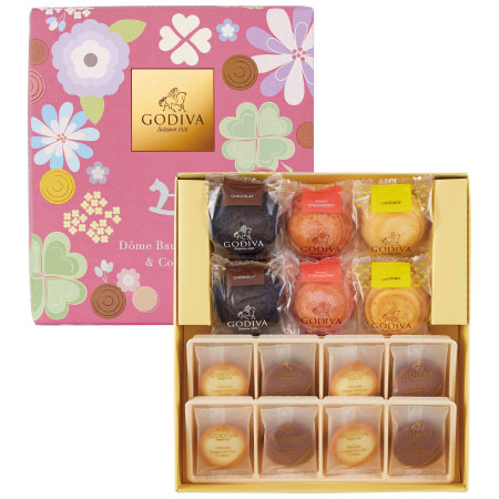 【プレミアム優待】ゴディバ たまひよオリジナルドームバームクーヘン＆クッキー22個入_