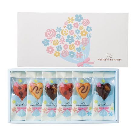 【旬ギフト】ハートフルブーケ ブーケフィナンシェ6個入