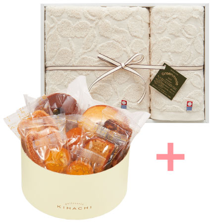 【旬ギフト】パティスリー キハチ たまひよ限定アソートボックスMと今治タオルセットM