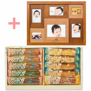 【旬ギフト】名入れ木製壁掛けフォトフレーム（大）とキル フェ ボン バトンアソート10本入