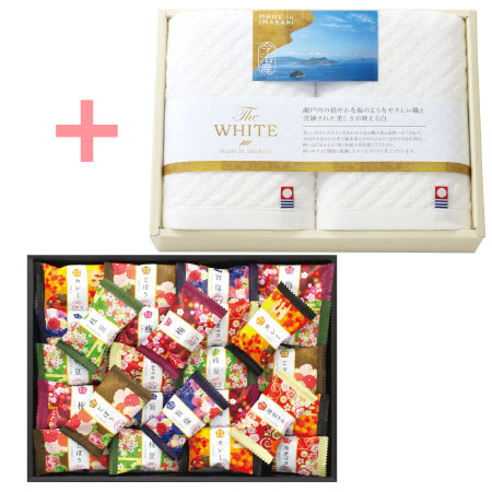 【旬ギフト】金澤兼六製菓 金澤小町Bと今治ザホワイトタオルA_
