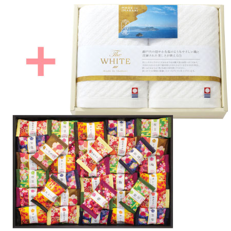 【旬ギフト】金澤兼六製菓 金澤小町Cと今治ザホワイトタオルA_