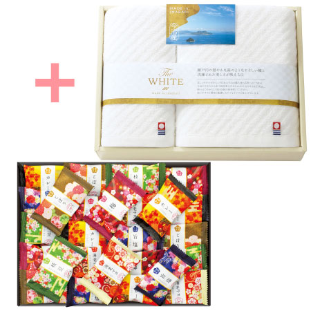 【旬ギフト】金澤兼六製菓 金澤小町Aと今治ザホワイトタオルB_