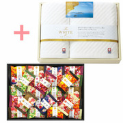 【旬ギフト】金澤兼六製菓 金澤小町Bと今治ザホワイトタオルB