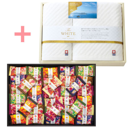【旬ギフト】金澤兼六製菓 金澤小町Cと今治ザホワイトタオルB