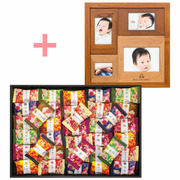 【旬ギフト】名入れ木製壁掛けフォトフレーム（小）と金澤兼六製菓 金澤小町C