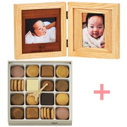 【旬ギフト】名入れ木製ダブルフォトフレームとアンリ・シャルパンティエ プティ・タ・プティM