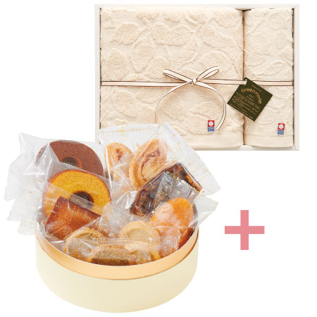 【旬ギフト】パティスリー キハチ たまひよ限定アソートボックスCと今治タオルL