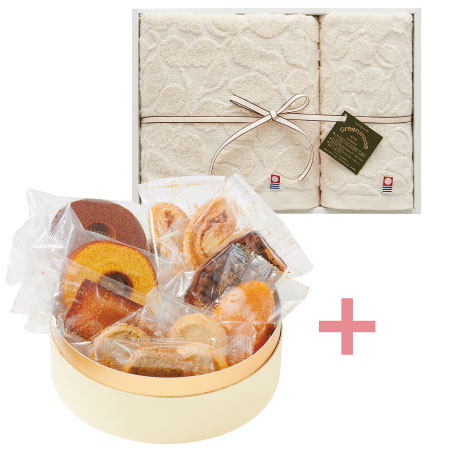 【旬ギフト】パティスリー キハチ たまひよ限定アソートボックスCと今治タオルM_