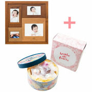 【旬ギフト】名入れ木製壁掛けフォトフレーム（小）とキル フェ ボン ブール ドゥ フリュイ アソート20個入