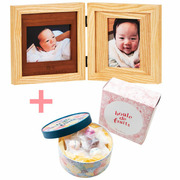 【旬ギフト】名入れ木製ダブルフォトフレームとキル フェ ボン ブール ドゥ フリュイ アソート20個入