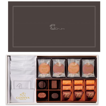 【旬ギフト】ゴディバ チョコレート＆クッキーアソートメントAとコーヒー_