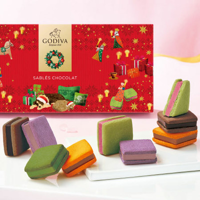 【旬ギフト】ゴディバ ホリデーサブレショコラ9個入と今治フラワータオルF_補足画像01