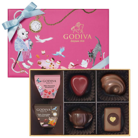 【旬ギフト】ゴディバ アリスのティーパーティ アソートメント6粒入