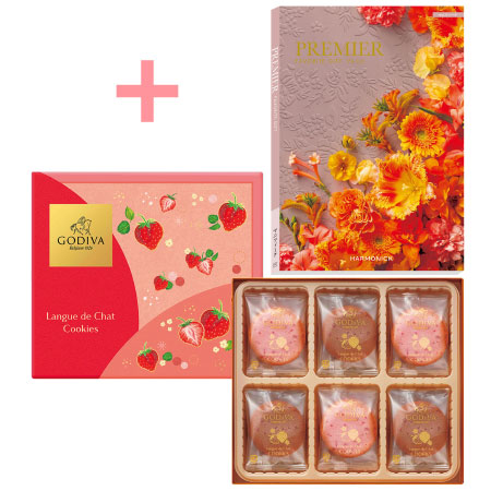 【旬ギフト】ゴディバ あまおう苺ラングドシャクッキーアソートメント18枚入とプルミエ マニフィーク_