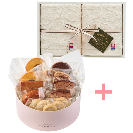 【旬ギフト】パティスリー キハチ シーズナルアソートLボックスと今治タオルI_