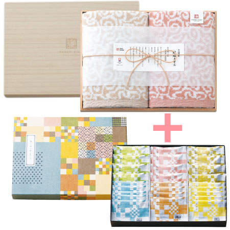 【旬ギフト】赤坂柿山 あ・ら・かしこ26枚入と今治謹製 紋織タオルK_