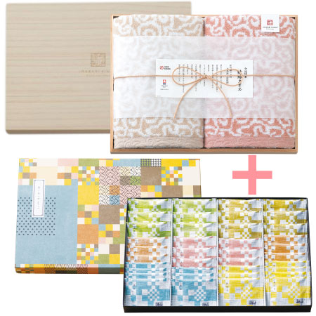 【旬ギフト】赤坂柿山 あ・ら・かしこ38枚入と今治謹製 紋織タオルK_