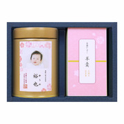 【旬ギフト】伊藤茶園 写真＆名入れ宇治煎茶と羊羹のセット〈桜〉