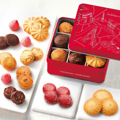 【旬ギフト】名入れ木製ダブルフォトフレームとパティスリー・サダハル・アオキ・パリ コフレ アソーティモン ビスキュイD_補足画像02