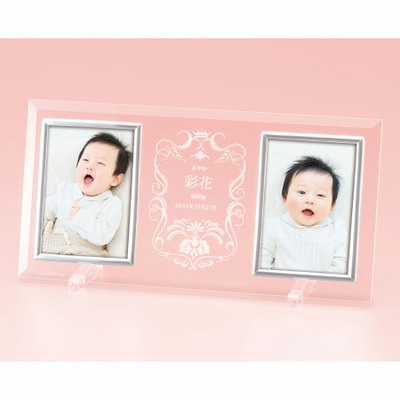 【旬ギフト】名入れフォトフレーム（大）とゴディバ あまおう苺ラングドシャクッキーアソートメント30枚入_補足画像01