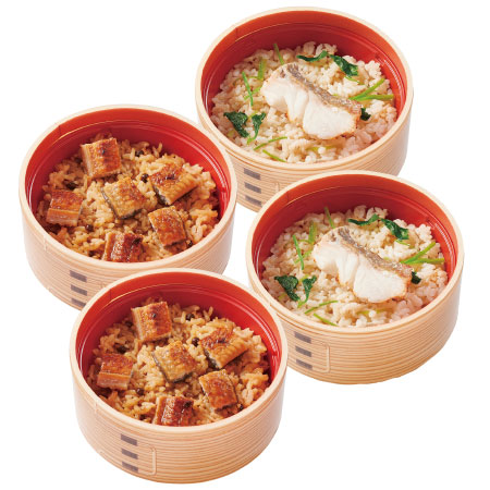 【旬ギフト】国産鰻ごはんと鯛ごはん4個セット