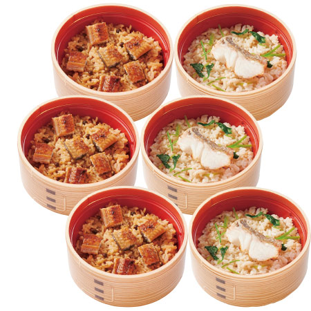【旬ギフト】国産鰻ごはんと鯛ごはん6個セット_