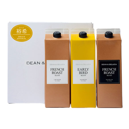 【旬ギフト】DEAN ＆ DELUCA 名入れアイスコーヒーギフト3本入_