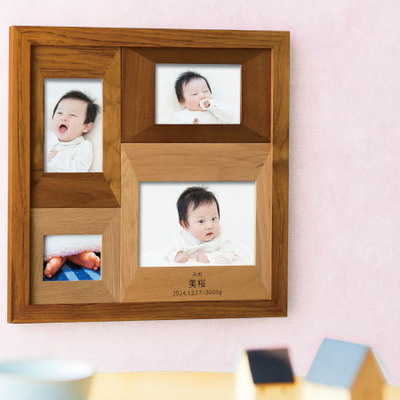 【旬ギフト】名入れ木製壁掛けフォトフレーム（小）とアンリ・シャルパンティエ タルトセットE_補足画像01