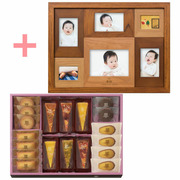 【旬ギフト】名入れ木製壁掛けフォトフレーム（大）とアンリ・シャルパンティエ タルトセットE